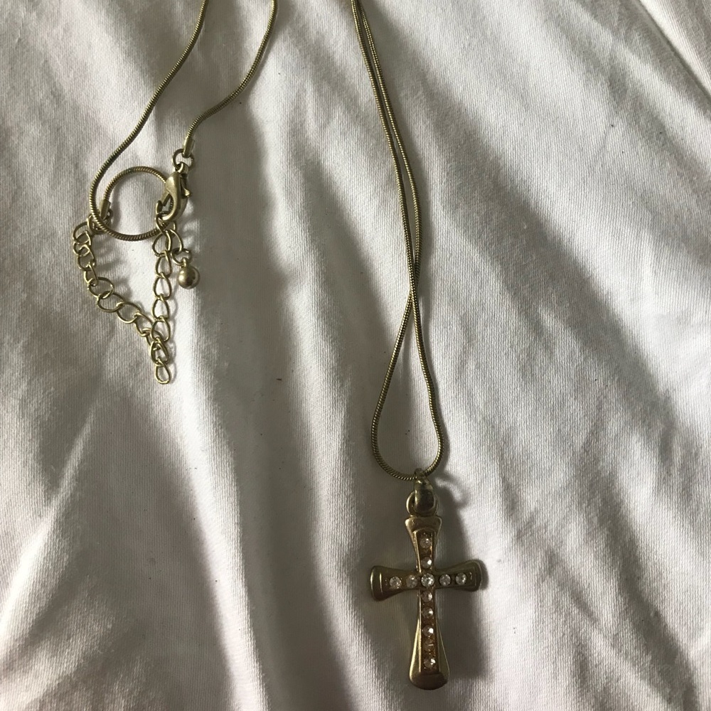 Gold cross necklace